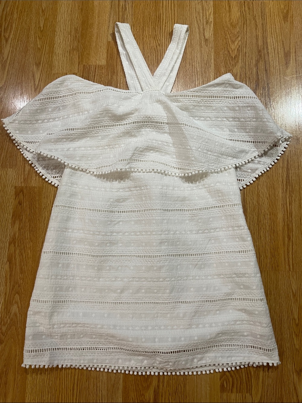 foxiedox White Eyelet Off-Shoulder Sundress